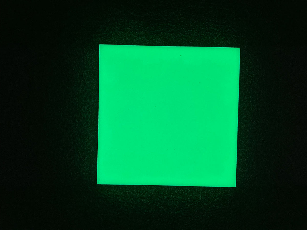Green illuminated ceramic glow tile for landscaping